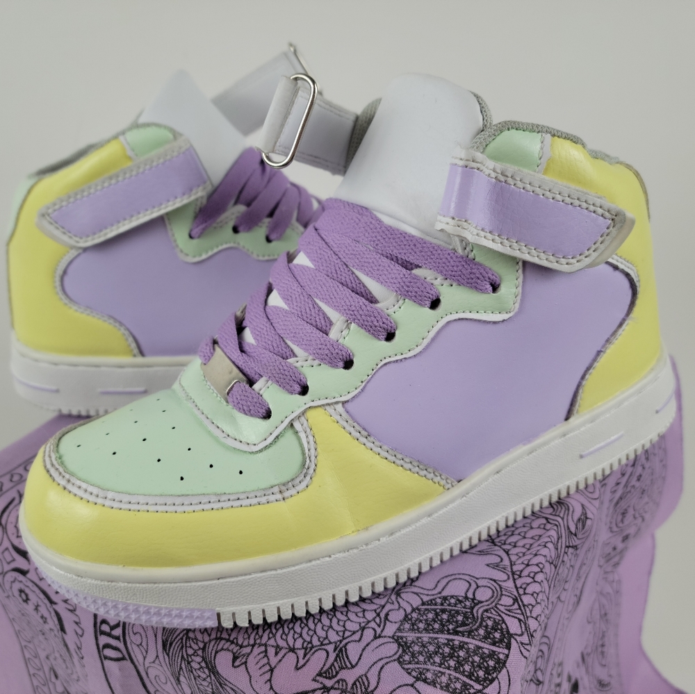 CUSTOM SHOES Unbranded Easter Edition US6 Lilac, baby Green, yellow